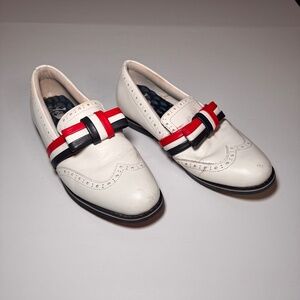 G/FORE Women's Ribbon Brogue Cruiser Gallivanter Golf Shoes - White - Size 10.5